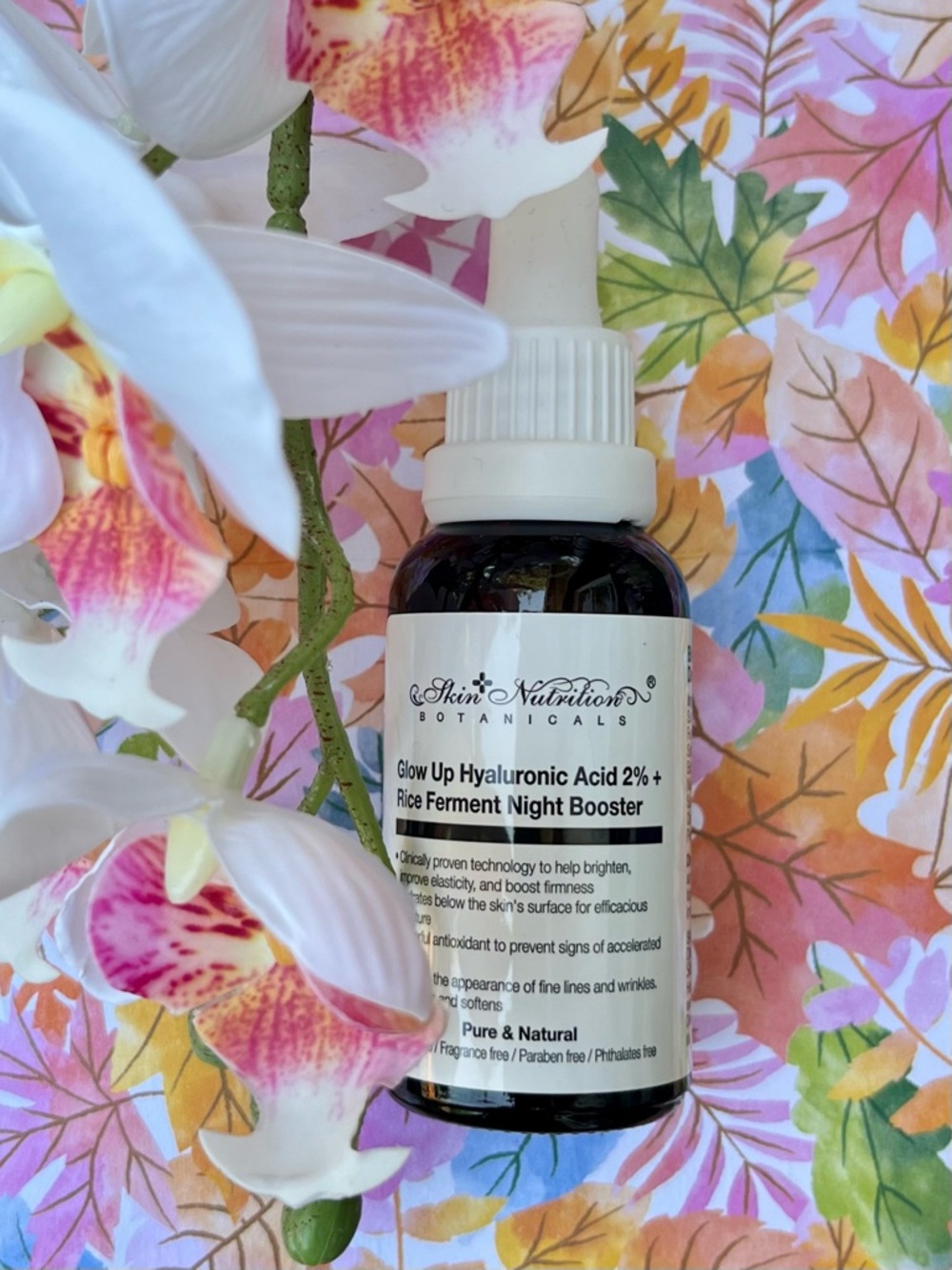 Glow Up 2% Hyaluronic Acid Rice Ferment Night Booster, Skin Nutrition Botanicals